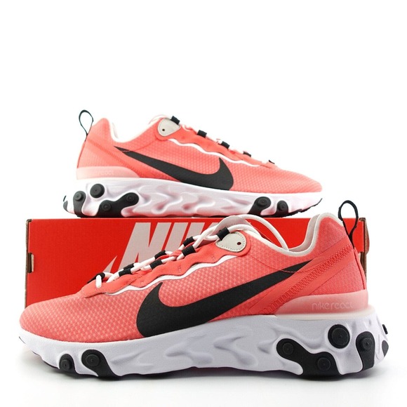 Nike React Element 55 SE Ember Glow Sneakers CI3831-800 Mens Size 10